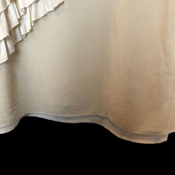 Banana Republic silk tank blouse ruffles cream Small - Picture 10 of 10